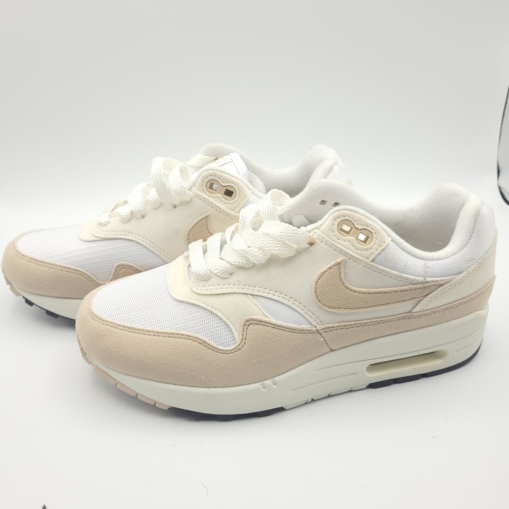Nike Air Max 1 Sneakers Womens 6.5 Sanddrift Beige DZ2628-101 Suede Mesh - Picture 3 of 11